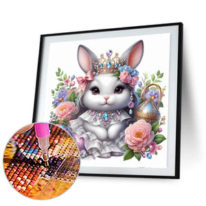 Jewelry Bunny 30*30CM (canvas) Full Round Drill Diamond Painting