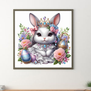 Jewelry Bunny 30*30CM (canvas) Full Round Drill Diamond Painting