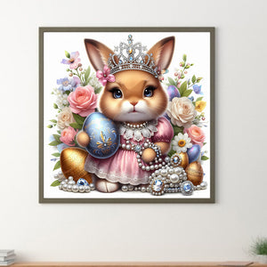 Jewelry Bunny 30*30CM (canvas) Full Round Drill Diamond Painting