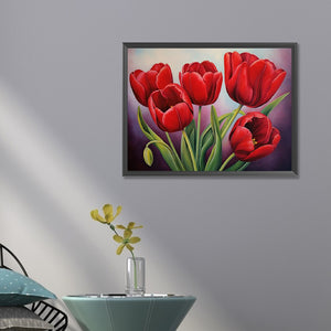 Tulip 40*30CM (canvas) Full Square Drill Diamond Painting