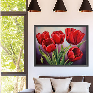 Tulip 40*30CM (canvas) Full Square Drill Diamond Painting