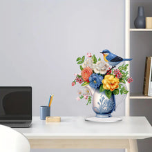 Load image into Gallery viewer, Acrylic Bird Flower Vase Desktop Diamond Painting Art Kits for Home Office Decor

