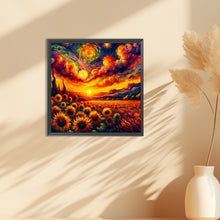 Load image into Gallery viewer, A Sea Of Sunflowers In Van Gogh&#39;S Eyes 30*30CM (canvas) Full Round Drill Diamond Painting
