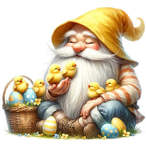 Easter Gnomes And Animals 30*30CM (canvas) Full Square Drill Diamond Painting