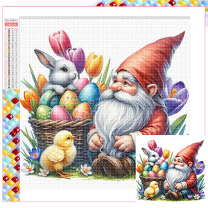 Easter Gnomes And Animals 30*30CM (canvas) Full Square Drill Diamond Painting