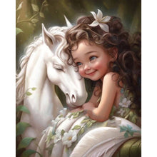 Load image into Gallery viewer, Little Girl And Horse 40*50CM (canvas) Full Square Drill Diamond Painting
