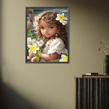 Load image into Gallery viewer, Girl With Flowers 30*40CM (canvas) Full Square Drill Diamond Painting
