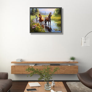 Horse 40*50CM (canvas) Full Square Drill Diamond Painting