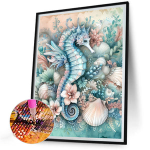 Flowers Seahorse 30*40CM (canvas) Full Round Drill Diamond Painting