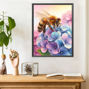 Flower Bee 30*40CM (canvas) Full Round Drill Diamond Painting