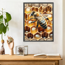 Load image into Gallery viewer, Flower Bee 30*40CM (canvas) Full Round Drill Diamond Painting
