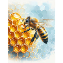 Load image into Gallery viewer, Flower Bee 30*40CM (canvas) Full Round Drill Diamond Painting
