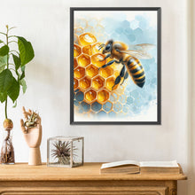 Load image into Gallery viewer, Flower Bee 30*40CM (canvas) Full Round Drill Diamond Painting
