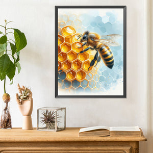 Flower Bee 30*40CM (canvas) Full Round Drill Diamond Painting