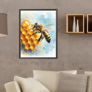 Flower Bee 30*40CM (canvas) Full Round Drill Diamond Painting