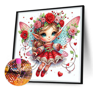Rose Elf 30*30CM (canvas) Partial Special-Shaped Drill Diamond Painting