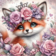 Load image into Gallery viewer, Rose Fox 30*30CM (canvas) Full Round Drill Diamond Painting
