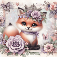 Load image into Gallery viewer, Rose Fox 30*30CM (canvas) Full Round Drill Diamond Painting
