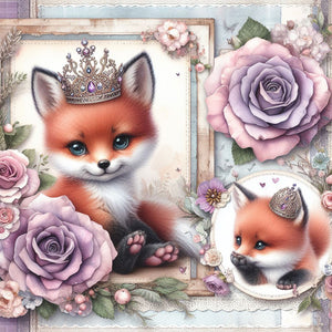 Rose Fox 30*30CM (canvas) Full Round Drill Diamond Painting