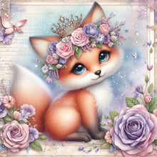 Load image into Gallery viewer, Rose Fox 30*30CM (canvas) Full Round Drill Diamond Painting
