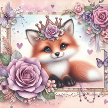 Load image into Gallery viewer, Rose Fox 30*30CM (canvas) Full Round Drill Diamond Painting
