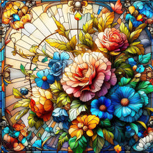 Load image into Gallery viewer, Glass Painting Bouquet 30*30CM (canvas) Full Round Drill Diamond Painting
