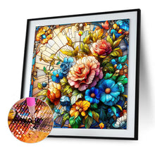 Load image into Gallery viewer, Glass Painting Bouquet 30*30CM (canvas) Full Round Drill Diamond Painting
