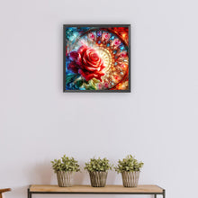 Load image into Gallery viewer, Glass Painting Rose 30*30CM (canvas) Full Round Drill Diamond Painting
