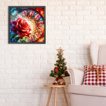 Load image into Gallery viewer, Glass Painting Rose 30*30CM (canvas) Full Round Drill Diamond Painting
