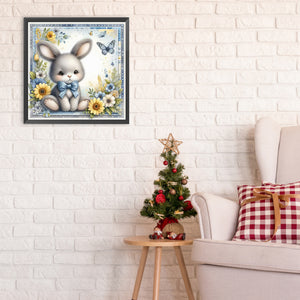 Gray Rabbit 30*30CM (canvas) Full Round Drill Diamond Painting