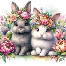 Load image into Gallery viewer, Two Rabbits 30*30CM (canvas) Full Round Drill Diamond Painting
