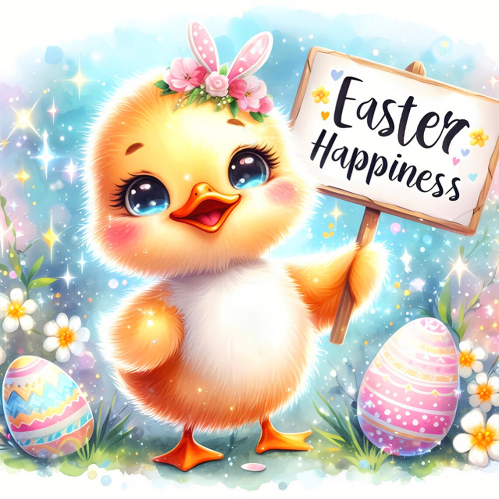 Easter Chick 30*30CM (canvas) Full Round Drill Diamond Painting