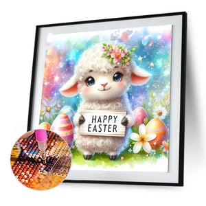 Easter Lamb 30*30CM (canvas) Full Round Drill Diamond Painting