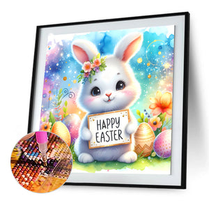 Easter Bunny 30*30CM (canvas) Full Round Drill Diamond Painting