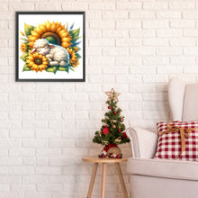 Load image into Gallery viewer, Sheep And Sunflowers 30*30CM (canvas) Full Round Drill Diamond Painting
