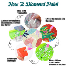 Load image into Gallery viewer, 6 Pcs Diamond Art Coasters Diamond Art Painting Coasters Kit with Holder (Leaf)
