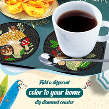 Load image into Gallery viewer, 6Pcs Diamond Art Coaster Diamond Art Painting Coaster Kit with Holder (Mushroom)
