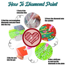 Load image into Gallery viewer, 8Pcs Diamond Art Painting Coasters Craft Kit with Holder for Gift (Pink Heart)
