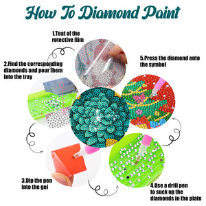 8Pcs Diamond Art Painting Coasters Craft Kit with Holder (St. Patrick Day Gnome)