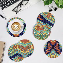 Load image into Gallery viewer, 8 Pcs Diamond Art Coaster Diamond Painting Coaster with Holder (Gorgeous Flower)
