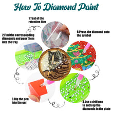 Load image into Gallery viewer, 8Pcs Diamond Art Painting Coasters Craft Kit with Holder for Gift (Farm Cat)
