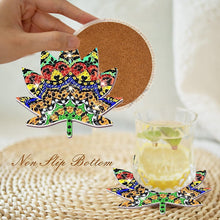 Load image into Gallery viewer, 8 Pcs Diamond Art Coasters Diamond Art Coasters Crafts for Gifts (Maple Leaf)
