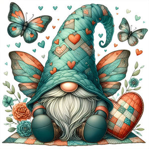 Butterfly Gnome 30*30CM (canvas) Full Round Drill Diamond Painting