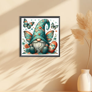 Butterfly Gnome 30*30CM (canvas) Full Round Drill Diamond Painting