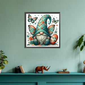Butterfly Gnome 30*30CM (canvas) Full Round Drill Diamond Painting