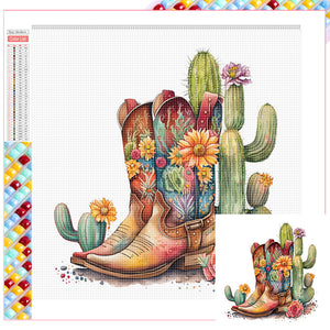 Boots 30*30CM (canvas) Full Square Drill Diamond Painting
