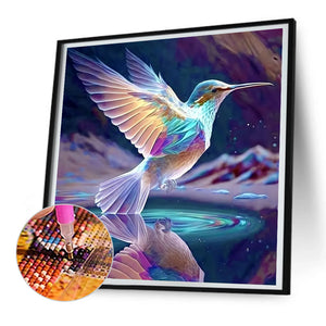 Glowing Hummingbird 30*30CM (canvas) Full Round Drill Diamond Painting