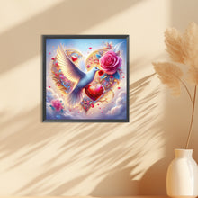 Load image into Gallery viewer, White Dove And Dreamy Rose 30*30CM (canvas) Full Round Drill Diamond Painting
