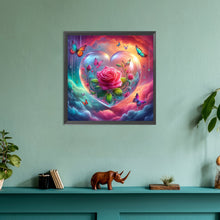 Load image into Gallery viewer, Butterflies And Fantasy Roses 30*30CM (canvas) Full Round Drill Diamond Painting
