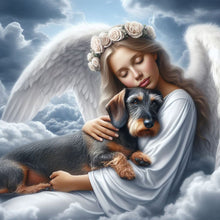 Load image into Gallery viewer, Angel And Dog 30*30CM (canvas) Full Round Drill Diamond Painting
